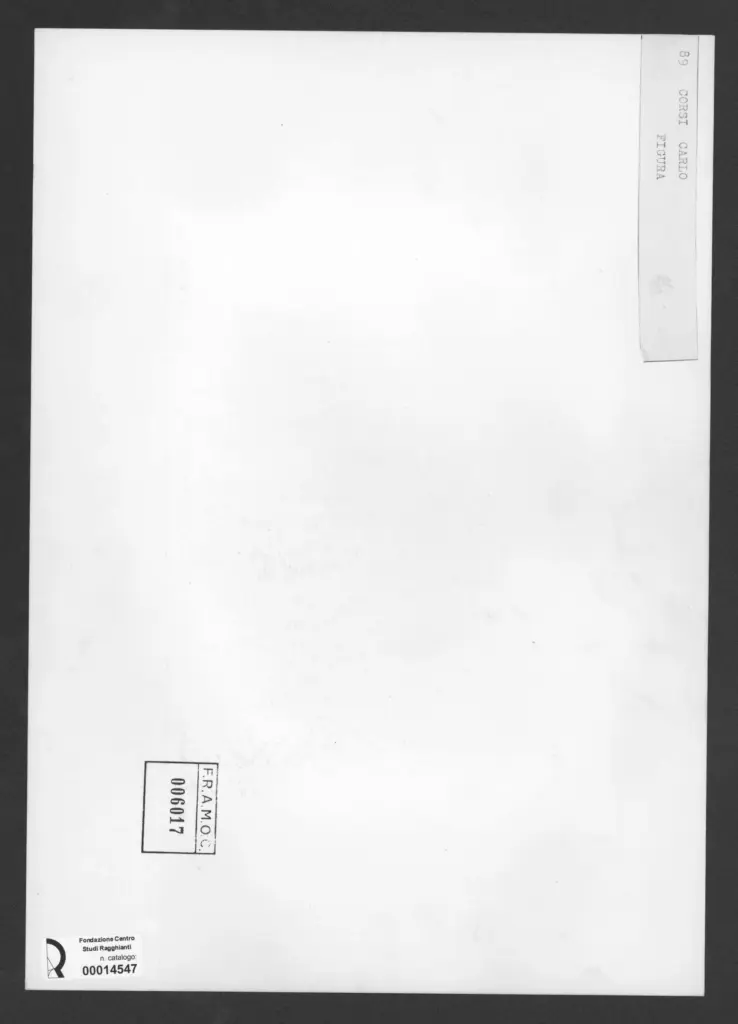 Anonimo , Corsi, Carlo - sec. XX - Figura , retro