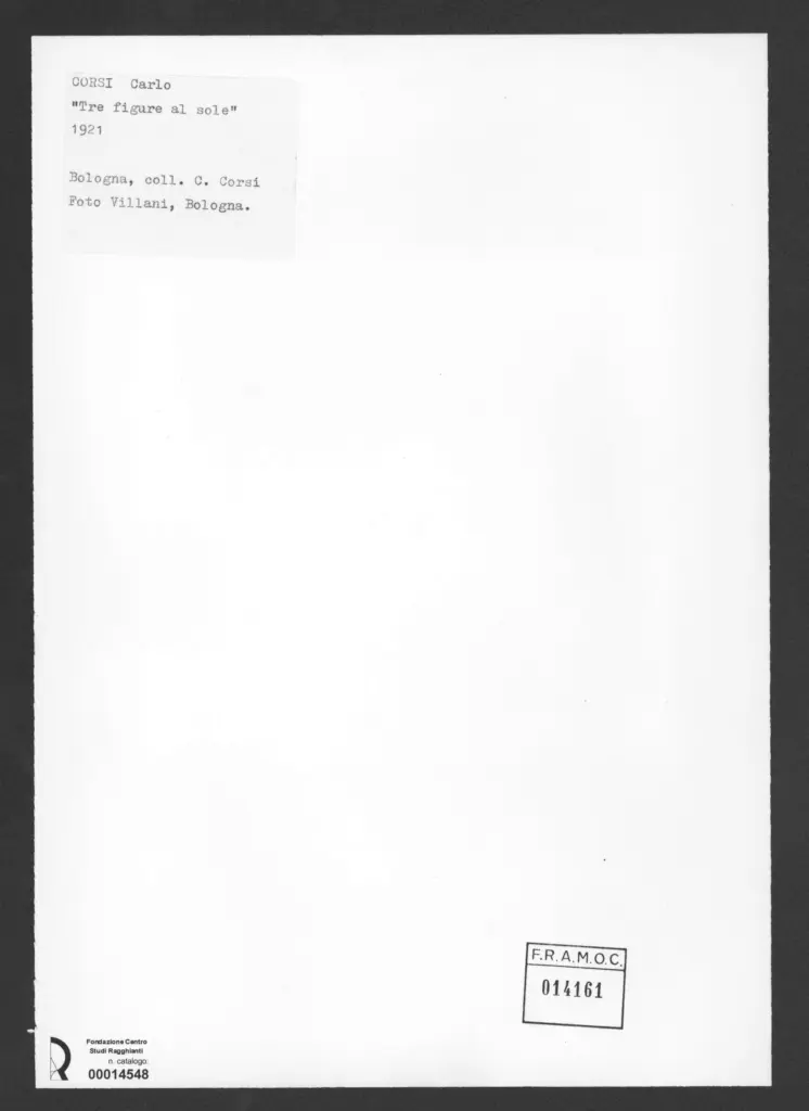 A. Villani e Figli , Corsi, Carlo - sec. XX - , retro