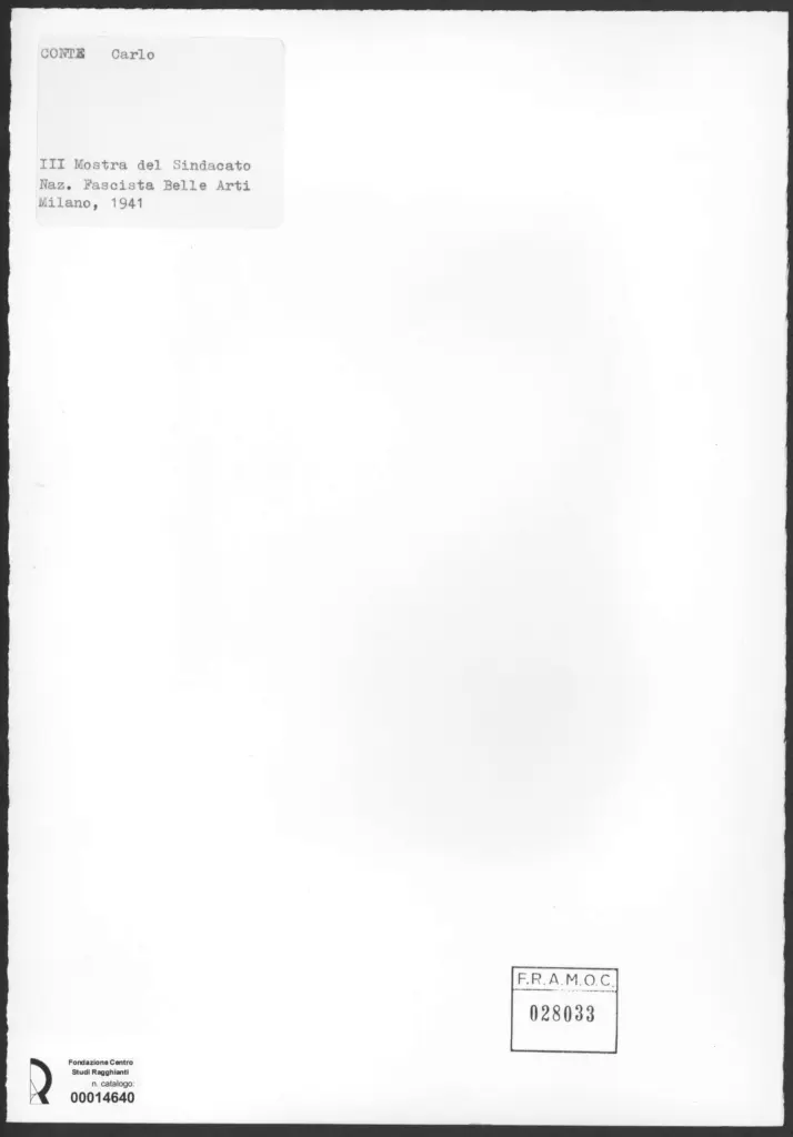 Anonimo , Conte, Carlo - sec. XX - Statua di donna , retro