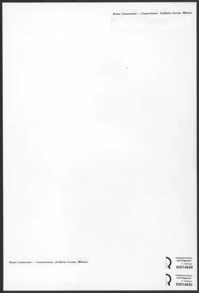 Anonimo , Contenotte, Bruno - sec. XX - Cosmovisione , retro