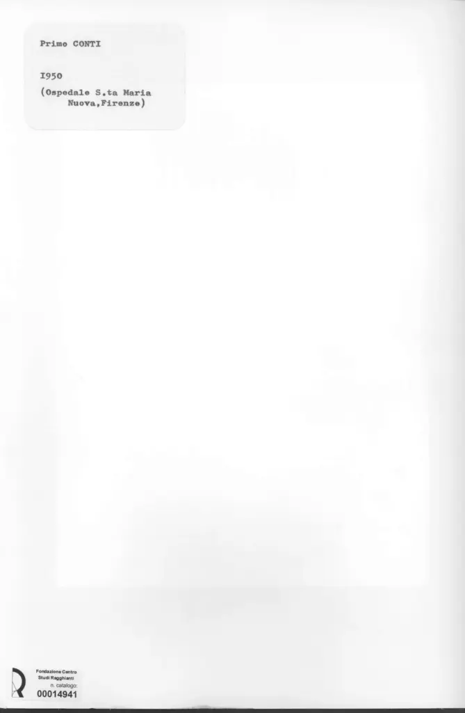 Conti, Primo - sec. XX , retro