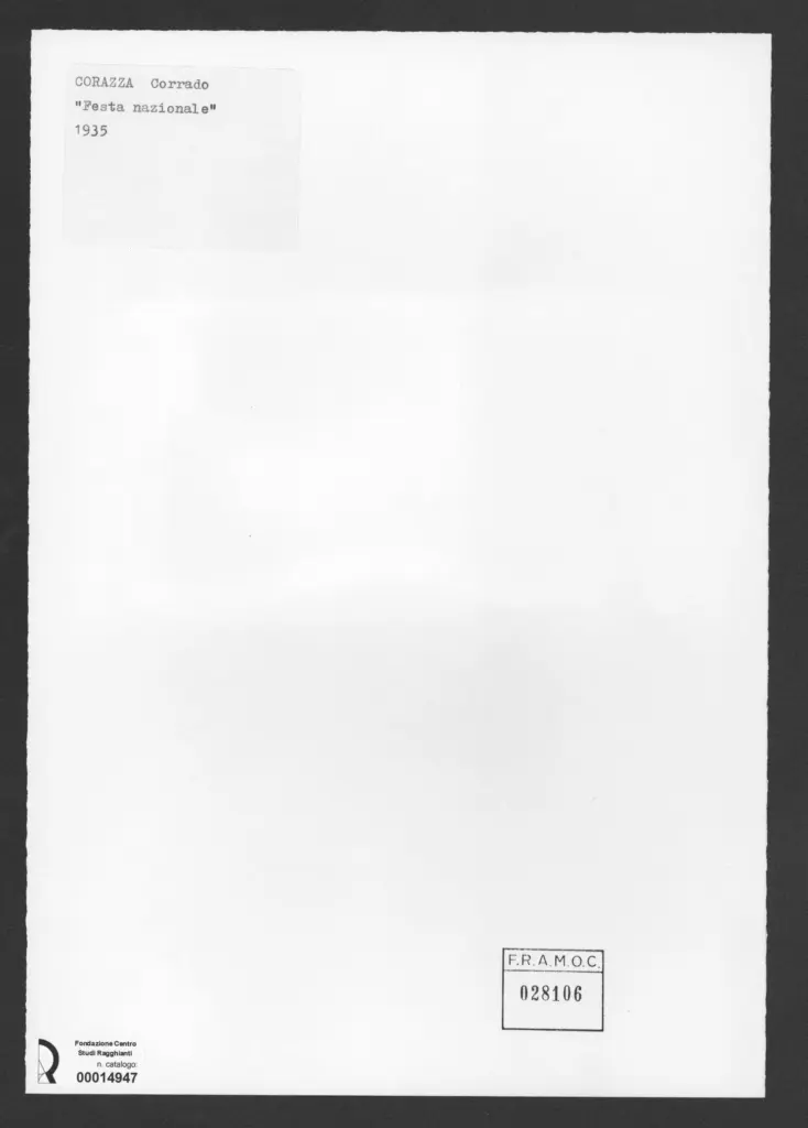 Anonimo , Corazza, Corrado - sec. XX - Festa nazionale , retro