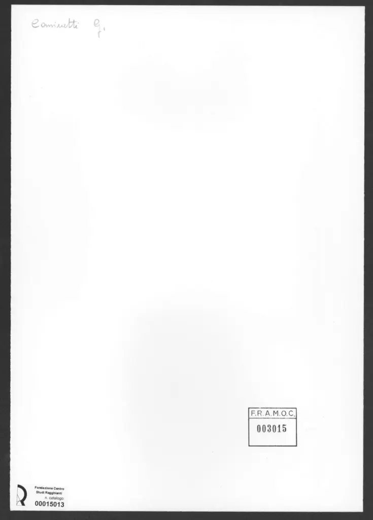 Cominetti, Giuseppe - sec. XX - Ritratto d'adolescente , retro