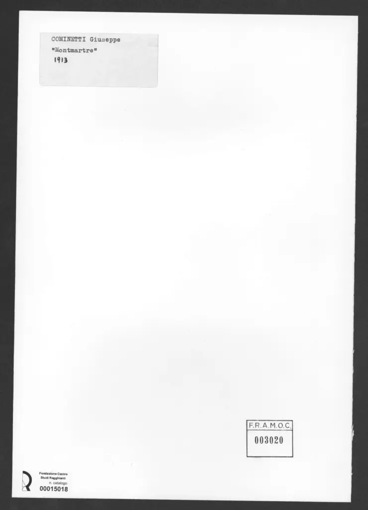 Cominetti, Giuseppe - sec. XX - Montmatre , retro