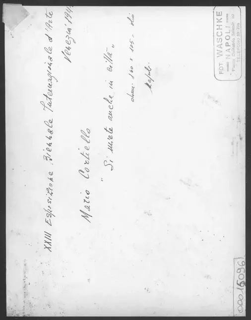 Foto Waschke , Cortiello, Mario - sec. XX - Si miete anche in citt&agrave; , retro