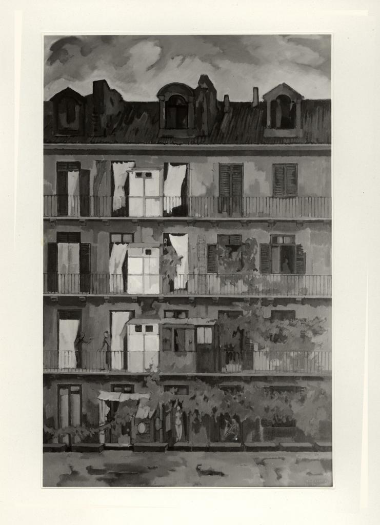 Giacomelli , Cremona, Italo - sec. XX - Una casa , fronte