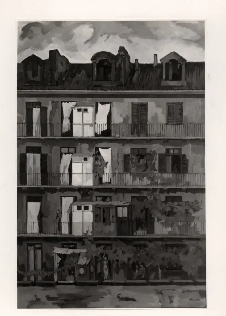 Giacomelli , Cremona, Italo - sec. XX - Una casa , fronte