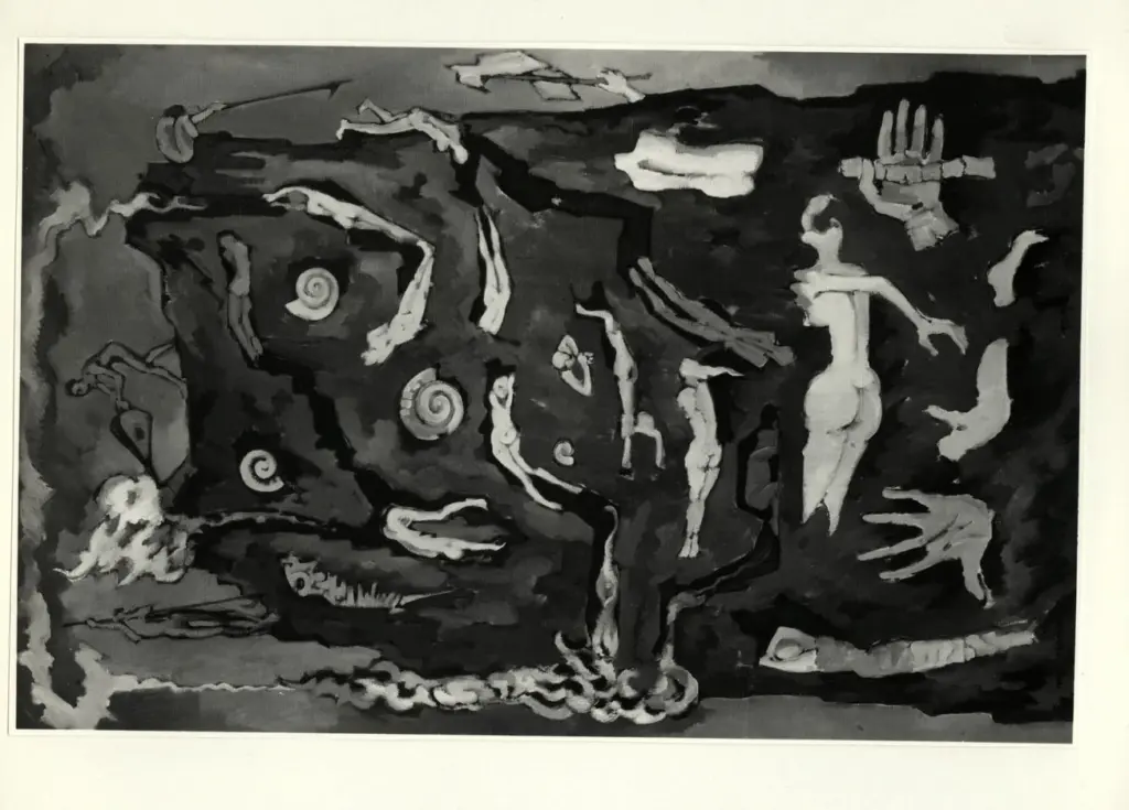 Giacomelli , Cremona, Italo - sec. XX - Caccia all'uomo , fronte