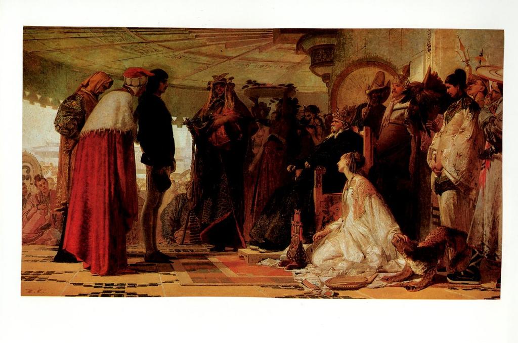 Anonimo , Cremona, Tranquillo - sec. XIX - Marco Polo davanti al Gran Khan dei Tartari , fronte