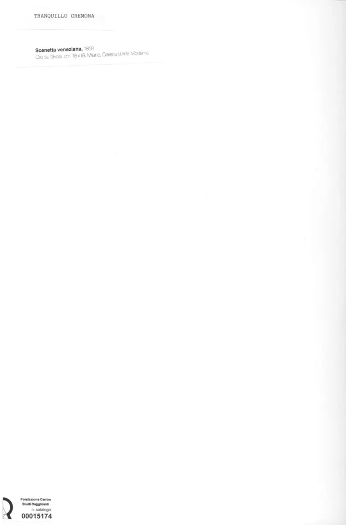 Anonimo , Cremona, Tranquillo - sec. XIX - Scenetta veneziana , retro
