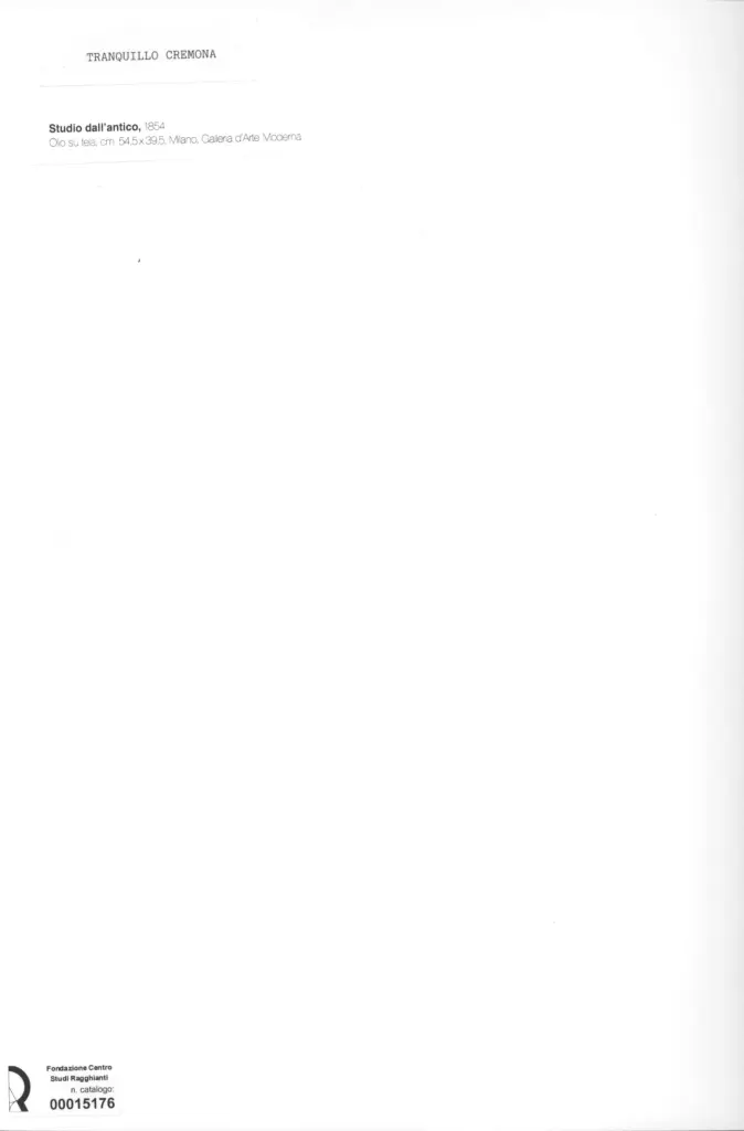 Anonimo , Cremona, Tranquillo - sec. XIX - Studio dall'antico , retro