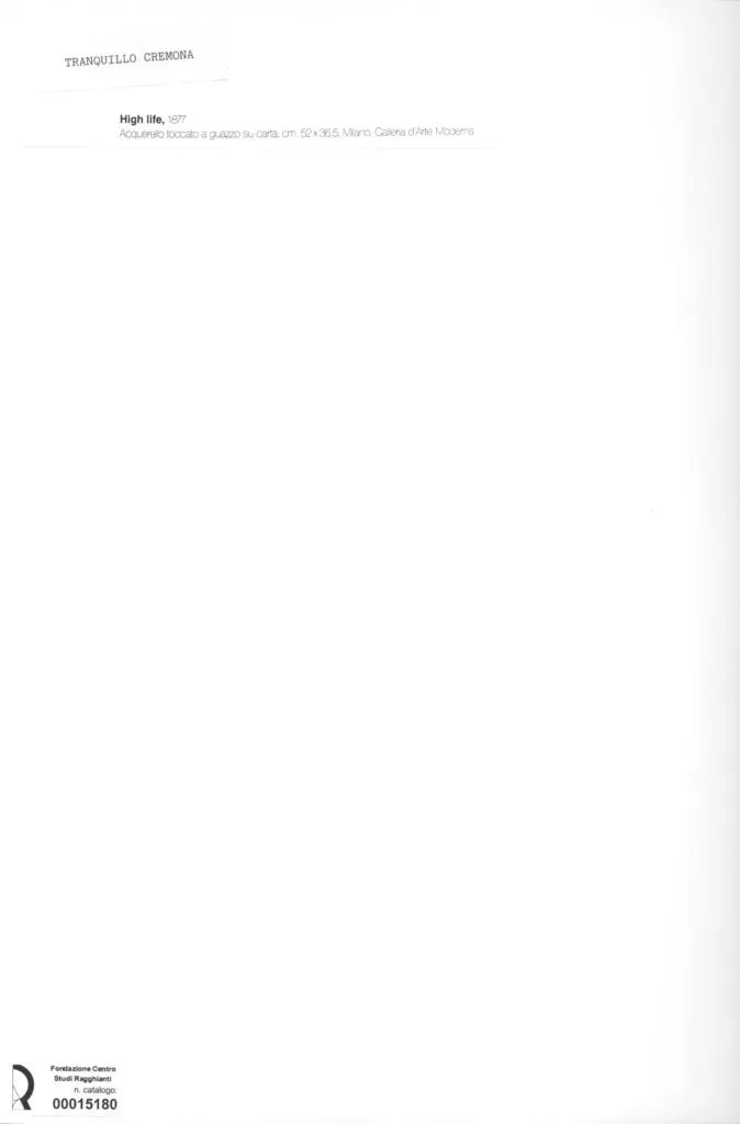 Anonimo , Cremona, Tranquillo - sec. XIX - High life , retro