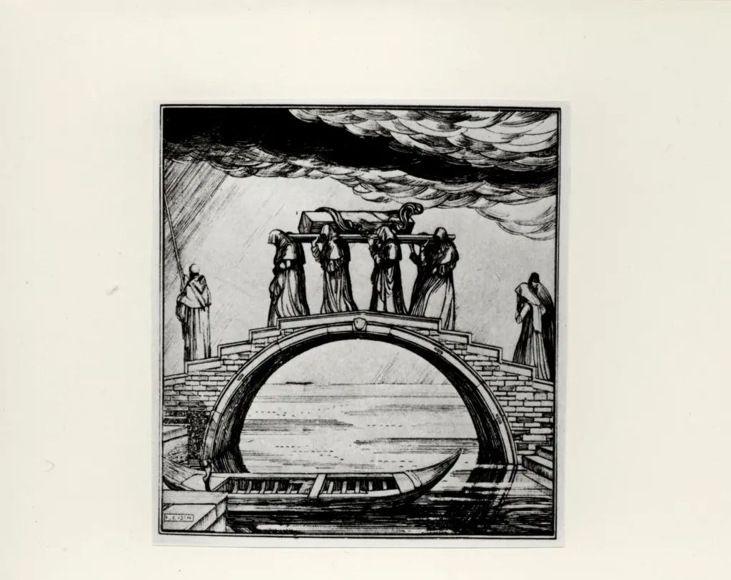 Anonimo , Cusin, Federico - sec. XX - Il funerale , fronte