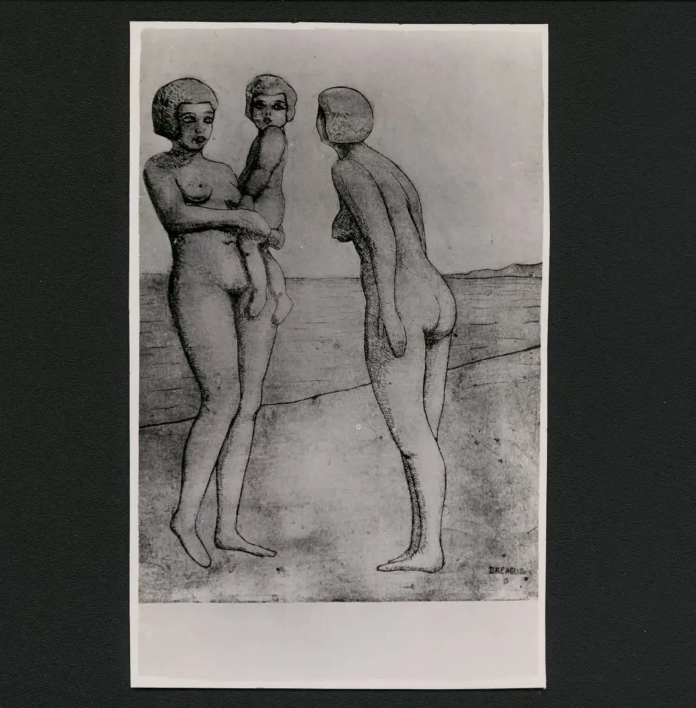 Anonimo , Dall'Aglio, Cesare - sec. XX - Nudi , fronte