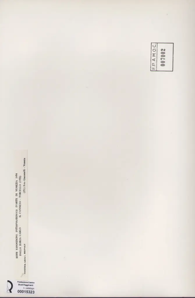 Giacomelli , Dalla Zorza, Carlo - sec. XX - Il canneto - Torcello , retro