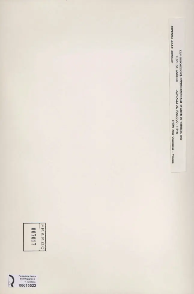 De Angelis, Luigi , retro