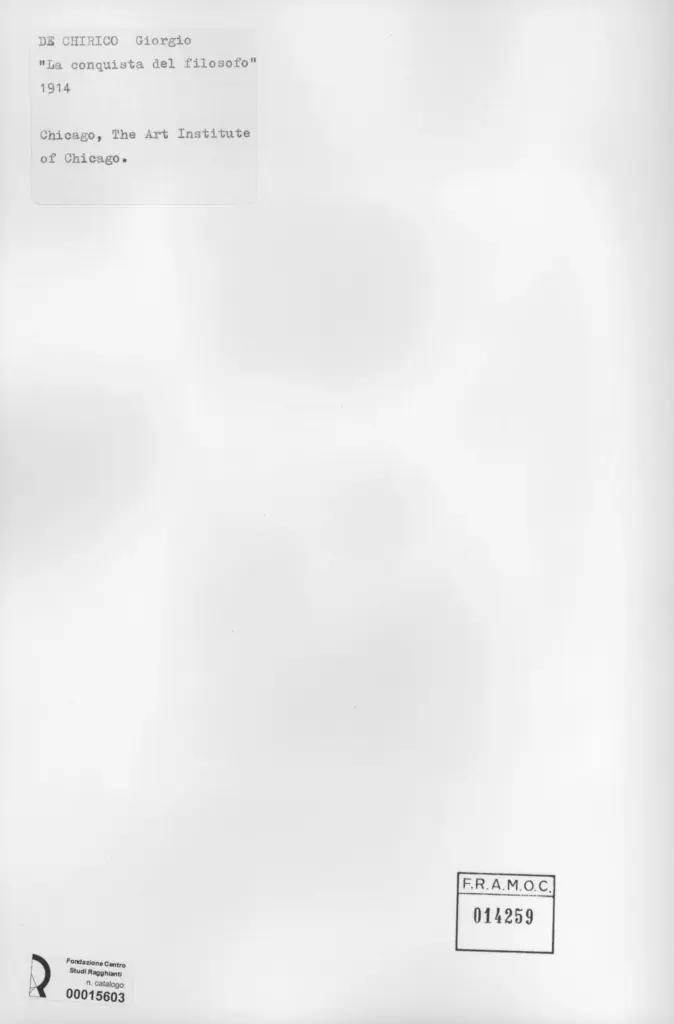 Anonimo , De Chirico, Giorgio - sec. XX -