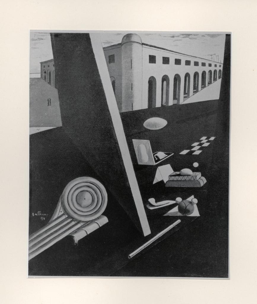 Anonimo , De Chirico, Giorgio - sec. XX - La caserma del marinaio , fronte