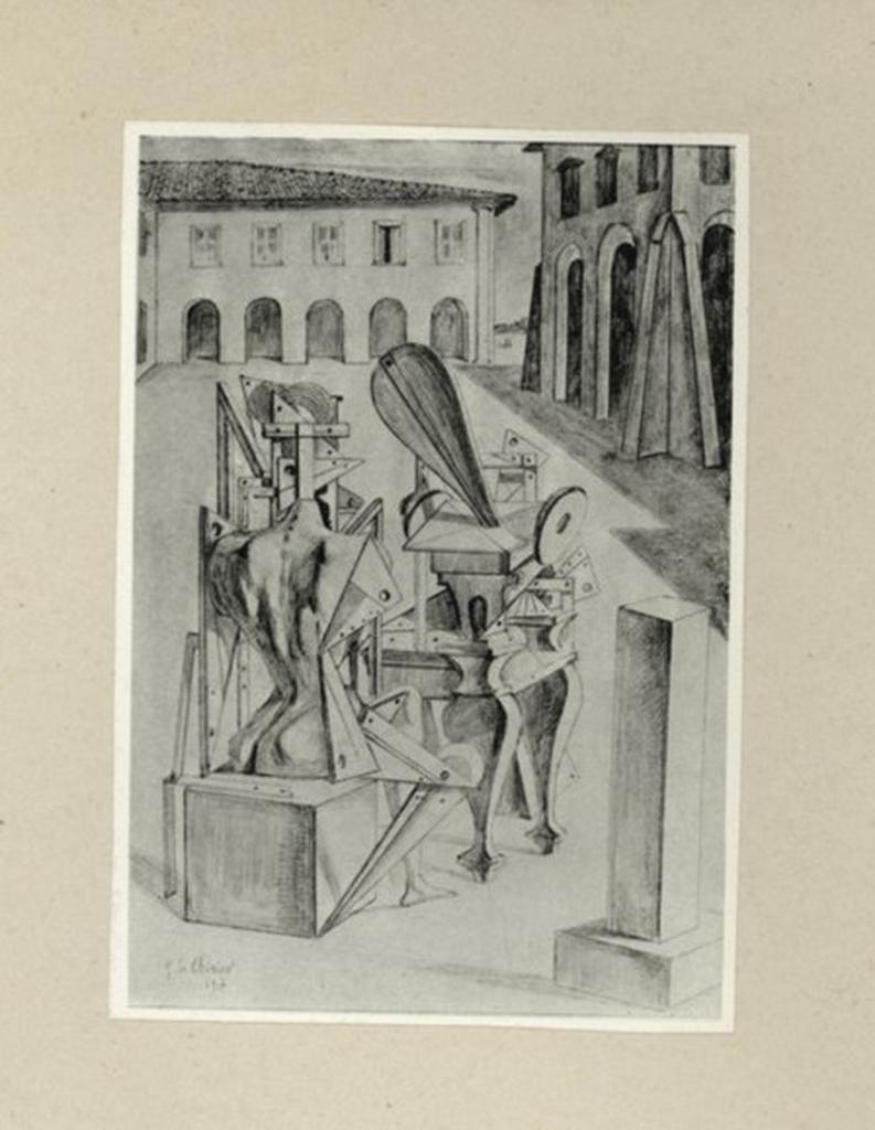 Anonimo , De Chirico, Giorgio - sec. XX - I matematici , fronte