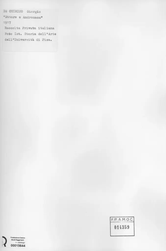 Universit&agrave; di Pisa. Dipartimento di Storia delle Arti&nbsp; , retro