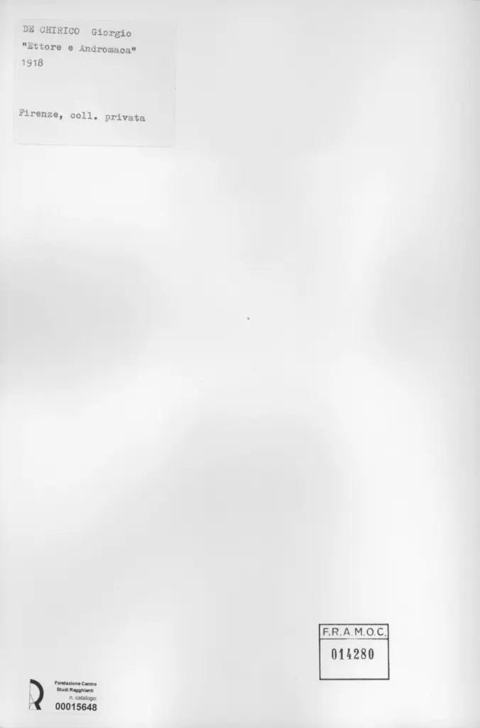 De Chirico, Giorgio - sec. XX - , retro