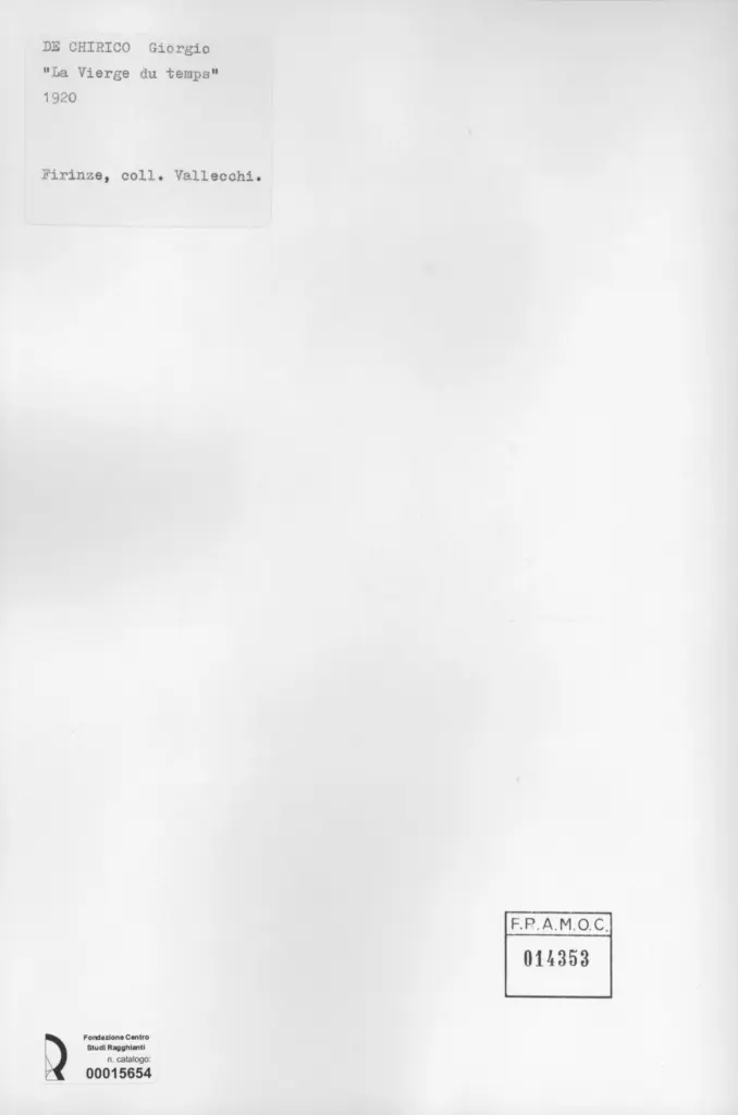 De Chirico, Giorgio - sec. XX , retro