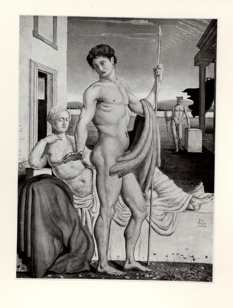 Anonimo , De Chirico, Giorgio - sec. XX - La statua che s'è mossa , fronte