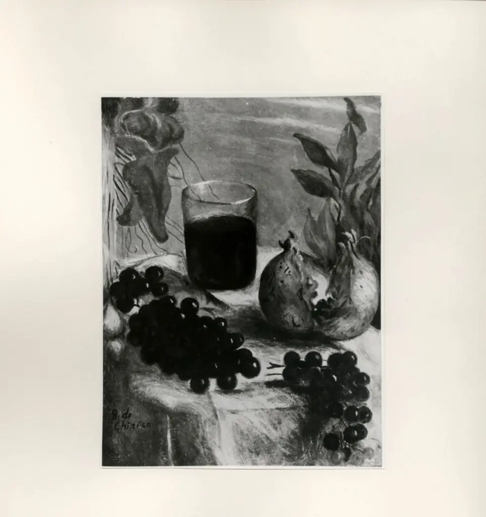 Anonimo , De Chirico, Giorgio - sec. XX - Natura morta , fronte