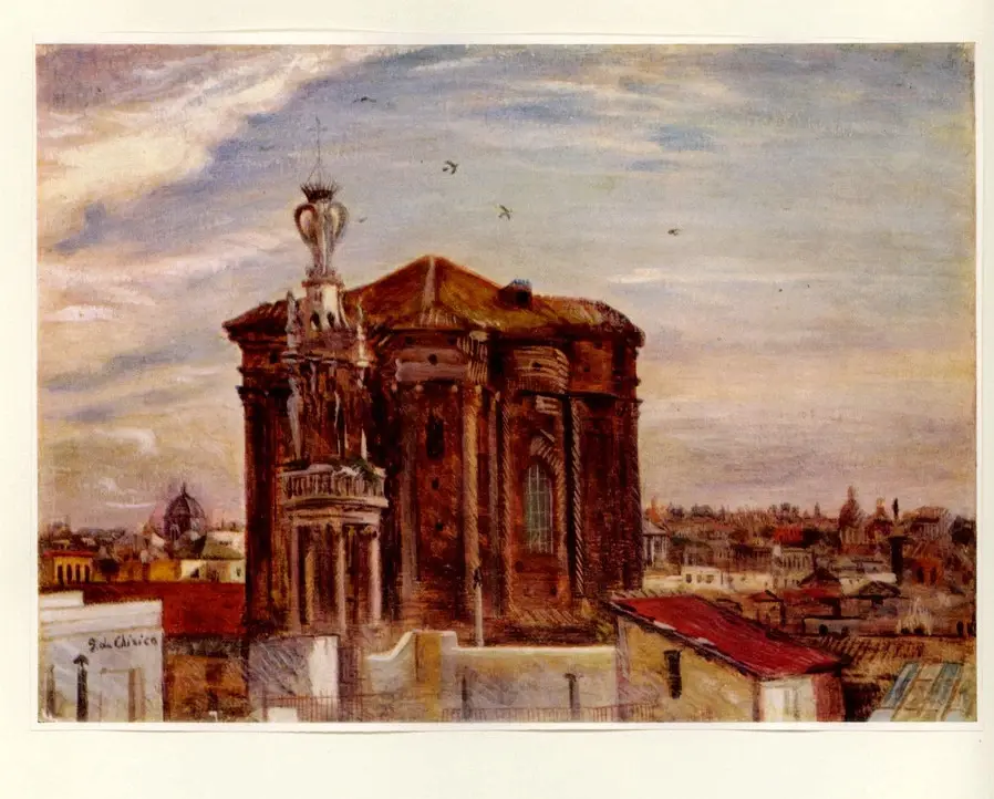 De Chirico, Giorgio , Vista di Roma