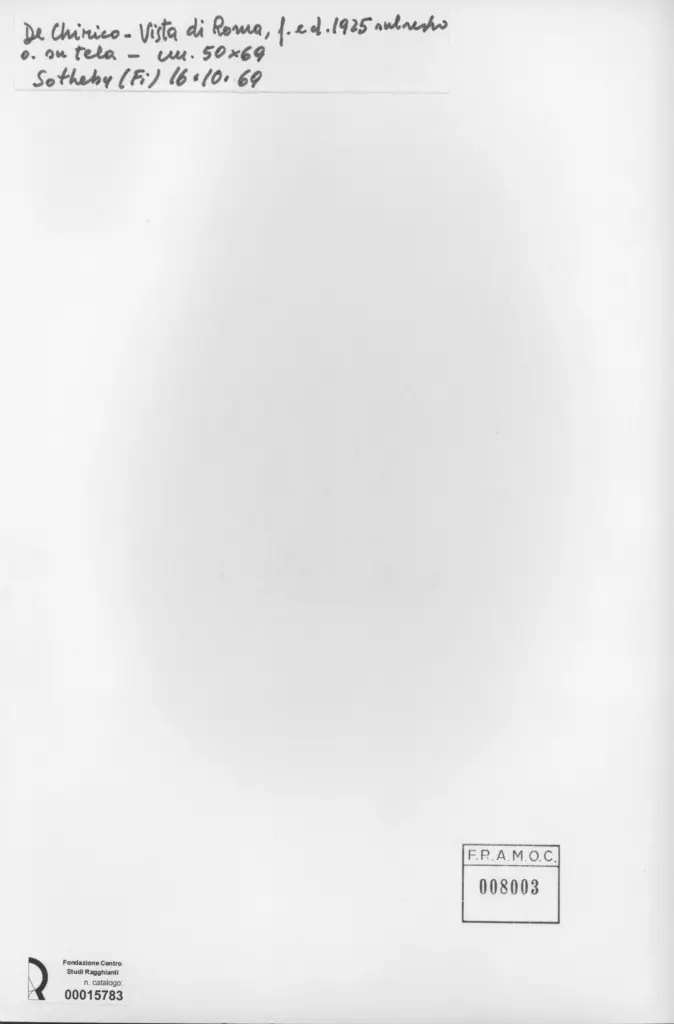 Anonimo , De Chirico, Giorgio - sec. XX -