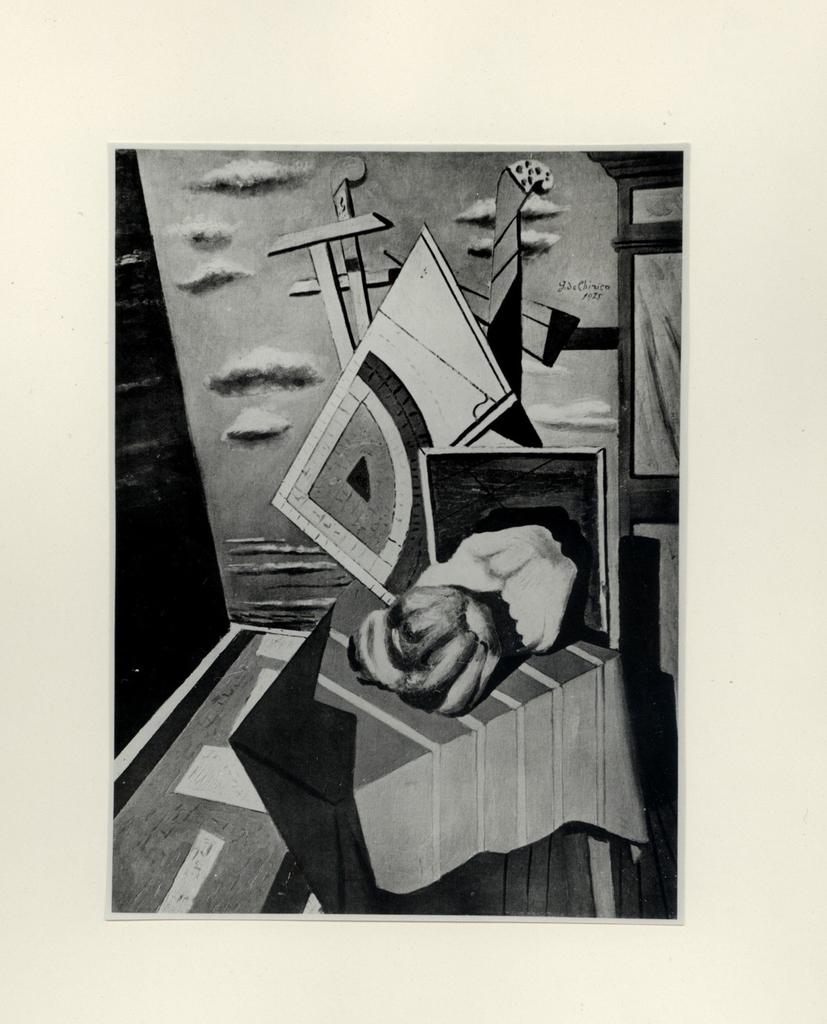 Anonimo , De Chirico, Giorgio - sec. XX - Natura morta , fronte