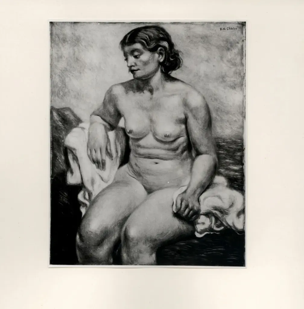 Anonimo , De Chirico, Giorgio - sec. XX - Bagnante , fronte