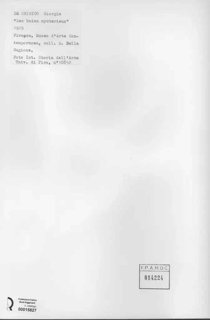 Universit&agrave; di Pisa. Dipartimento di Storia delle Arti , retro