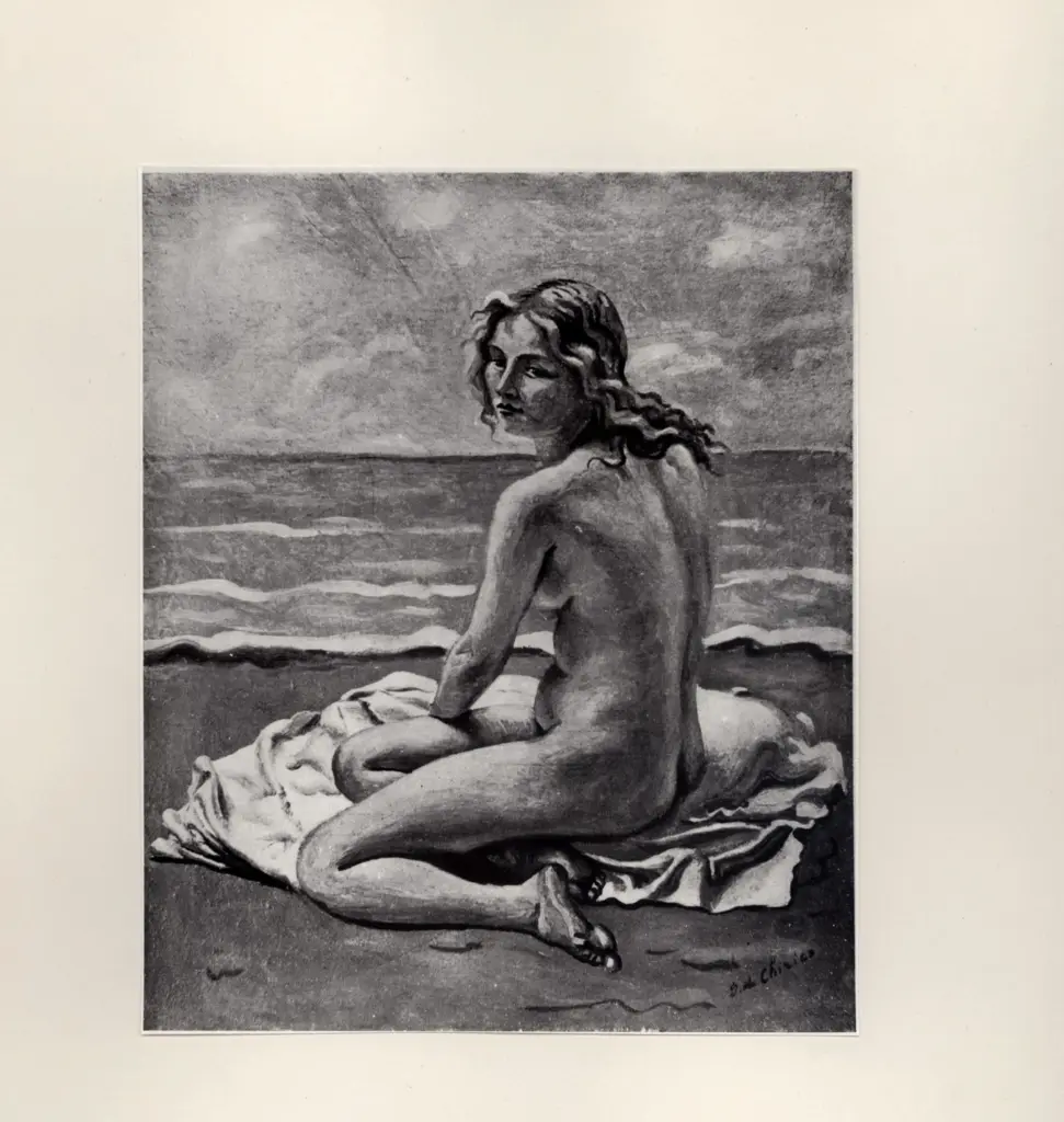 Anonimo , De Chirico, Giorgio - sec. XX - Bagnante , fronte