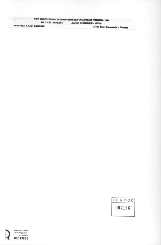 Giacomelli , De Fiori, Ernesto - sec. XX - Nudo femminile , retro