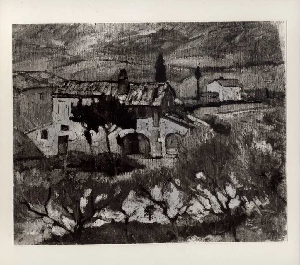 Anonimo , De Grada, Raffaele - sec. XX - Cascina a S. Gimignano