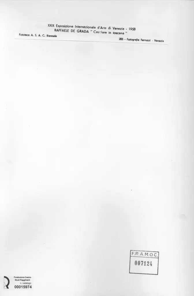 Fotografia Ferruzzi , De Grada, Raffaele - sec. XX - Casolare in Toscana , retro