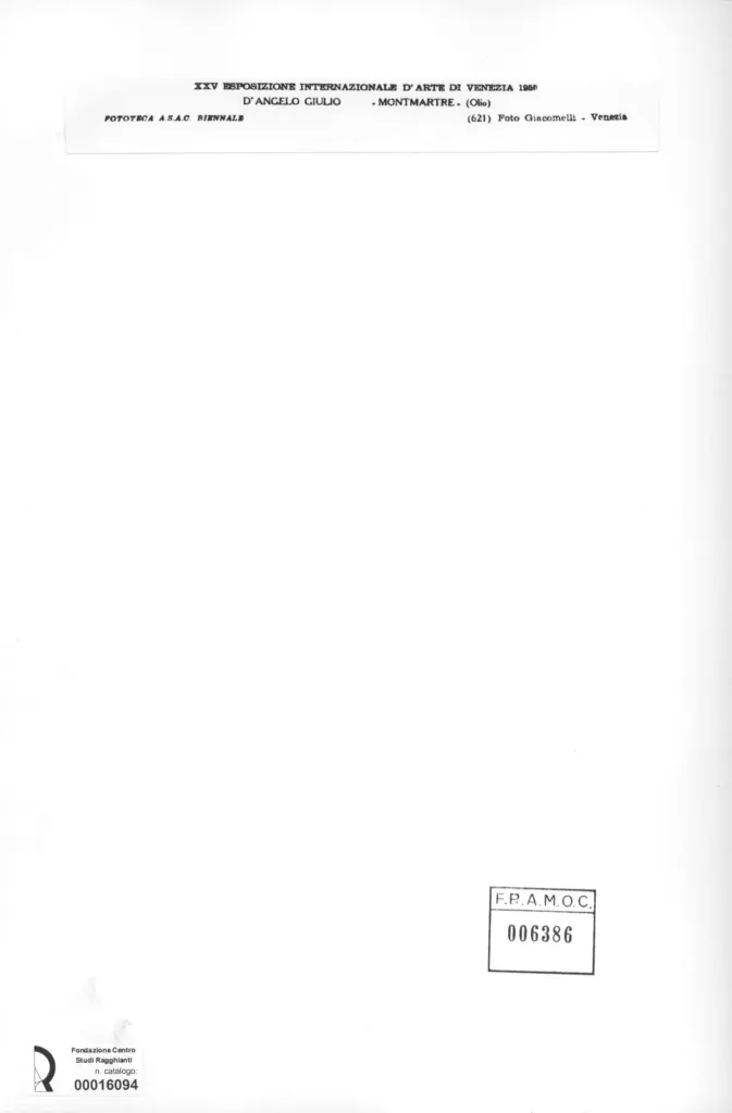 Giacomelli , D'Angelo, Giulio - sec. XX - Montmartre , retro