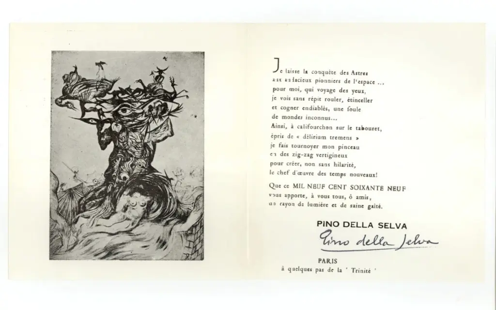 Anonimo , Della Selva, Pino - sec. XX - La source , fronte