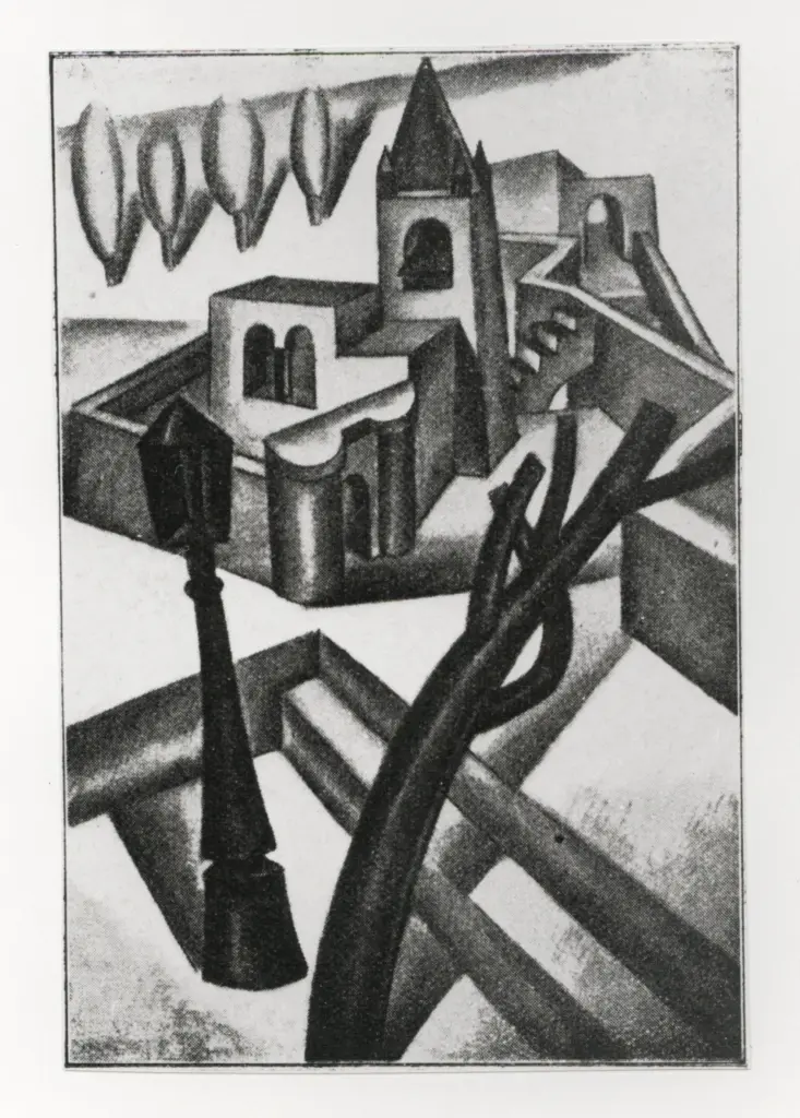 Anonimo , Depero, Fortunato - sec. XX - Villaggio sconosciuto , fronte