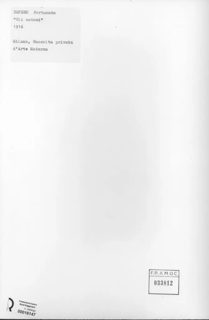 Anonimo , Depero, Fortunato - sec. XX - Gli automi , retro