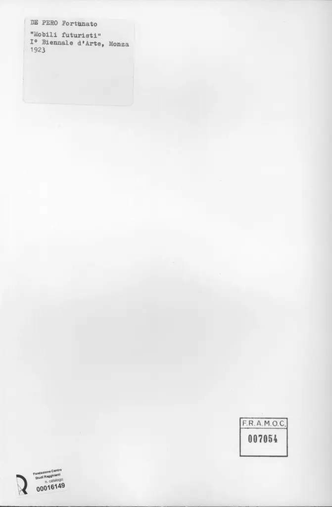 Anonimo , Depero, Fortunato - sec. XX - Mobili futuristi , retro