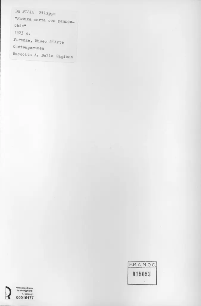 De Pisis, Filippo - sec. XX , retro