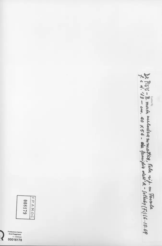 De Pisis, Filippo - sec. XX - , retro