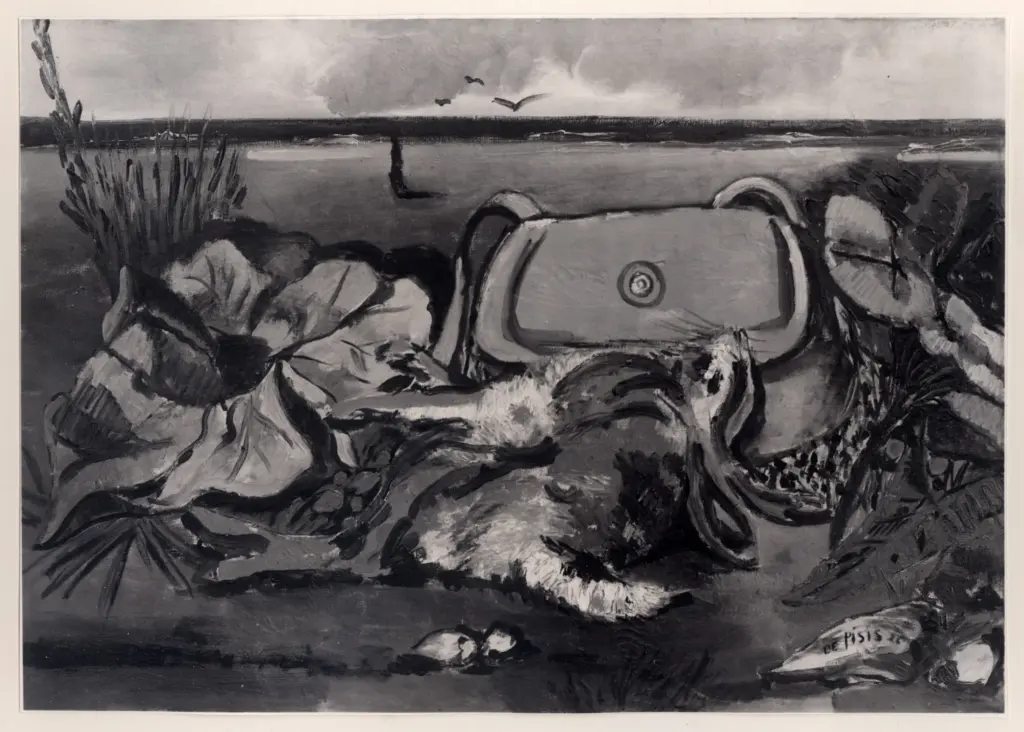 Anonimo , De Pisis, Filippo - sec. XX - Natura morta con la lepre , fronte