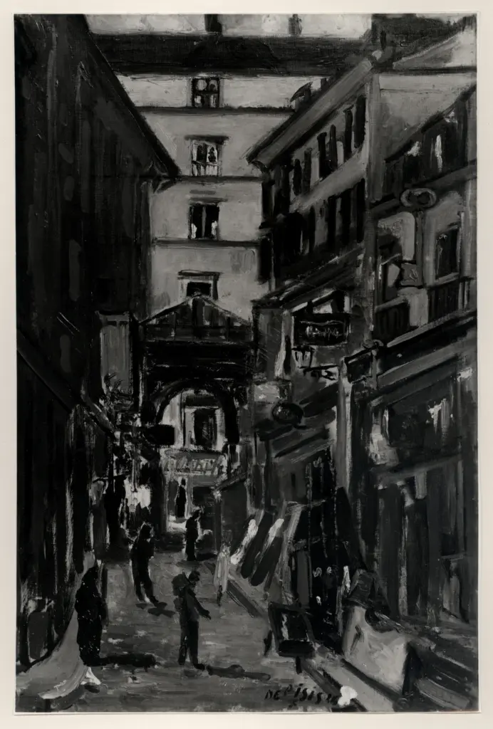 Anonimo , De Pisis, Filippo - sec. XX - Strada di Parigi , fronte