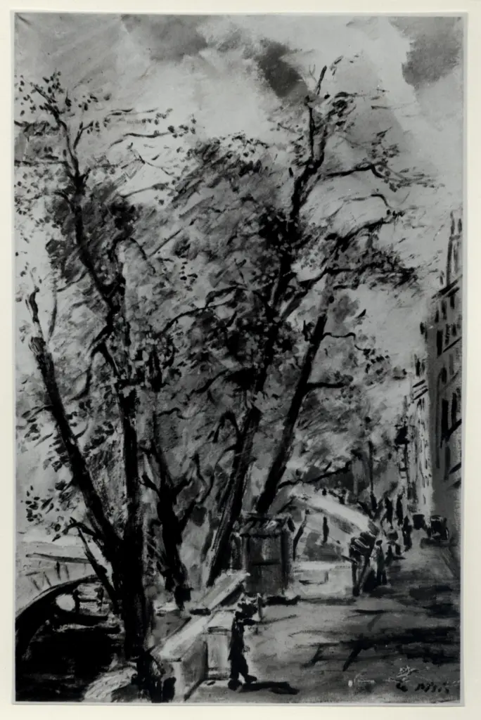 Anonimo , De Pisis, Filippo - sec. XX - Lungosenna Voltaire , fronte