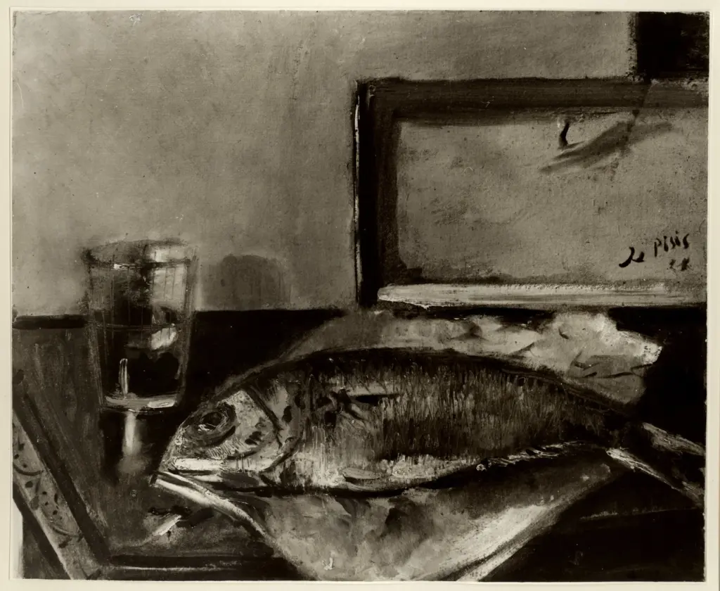 Bacci, Attilio , De Pisis, Filippo - sec. XX - Natura morta col pesce , fronte