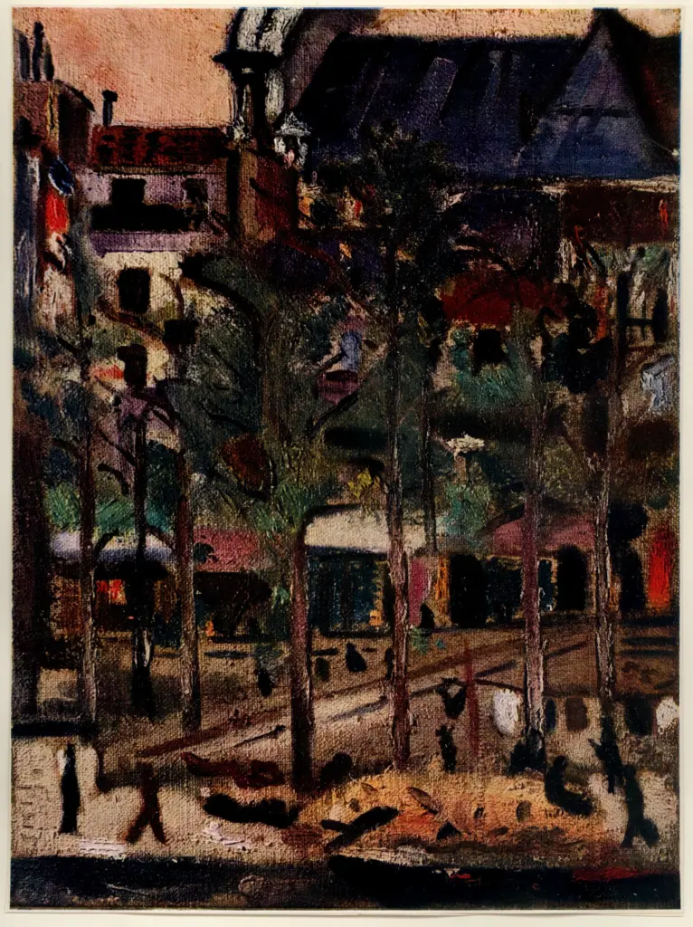 Anonimo , De Pisis, Filippo - sec. XX -Strada di Parigi , fronte