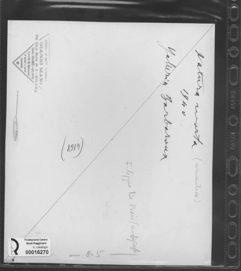 Mari, Gianni , De Pisis, Filippo - sec. XX - Natura morta (romantica) , retro